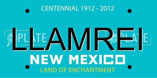LLAMREI New Mexico License Plate
