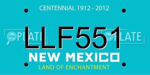 LLF551 New Mexico License Plate