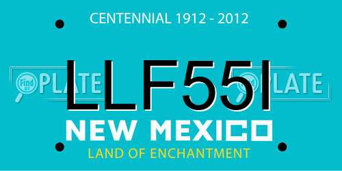 LLF55I New Mexico License Plate