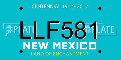 LLF581 New Mexico License Plate