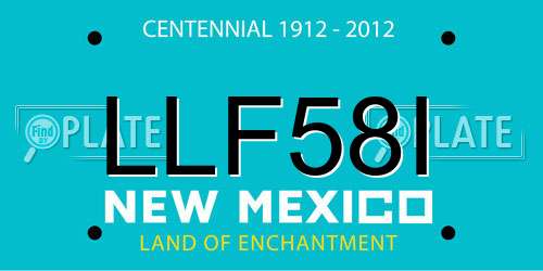 LLF58I New Mexico License Plate