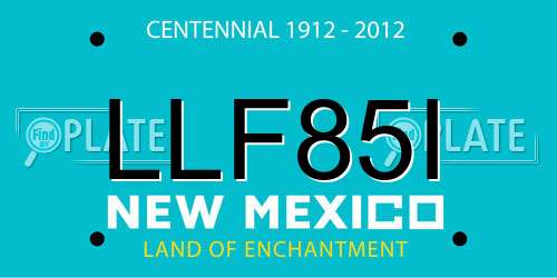 LLF85I New Mexico License Plate
