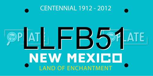 LLFB51 New Mexico License Plate