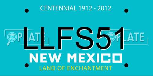 LLFS51 New Mexico License Plate