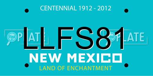 LLFS81 New Mexico License Plate