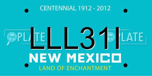 LLL31I New Mexico License Plate