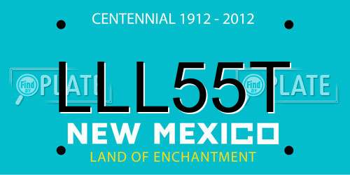 LLL55T New Mexico License Plate
