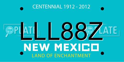 LLL88Z New Mexico License Plate