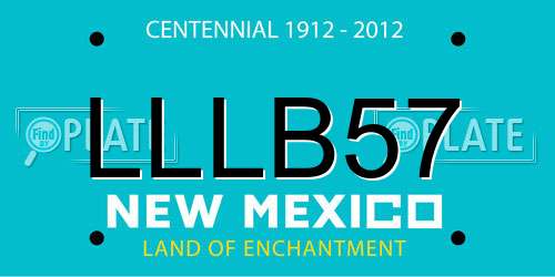 LLLB57 New Mexico License Plate