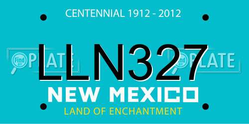 LLN327 New Mexico License Plate