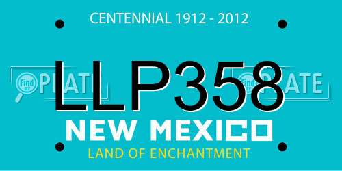 LLP358 New Mexico License Plate
