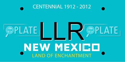 LLR New Mexico License Plate