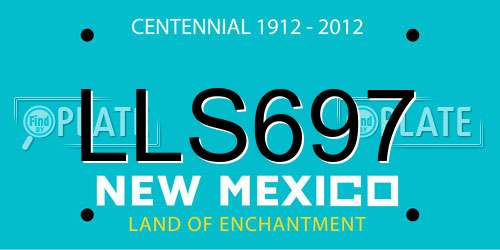 LLS697 New Mexico License Plate