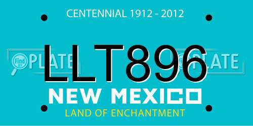 LLT896 New Mexico License Plate