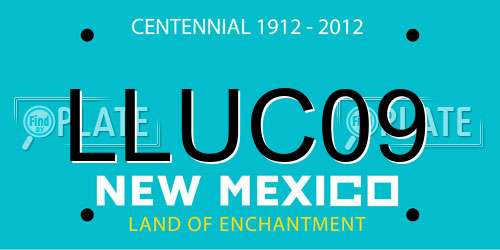 LLUC09 New Mexico License Plate