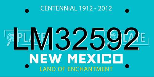 LM32592 New Mexico License Plate
