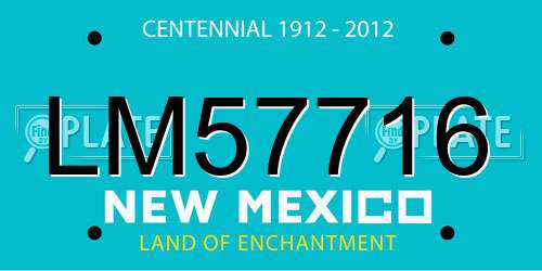 LM57716 New Mexico License Plate