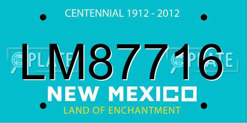 LM87716 New Mexico License Plate