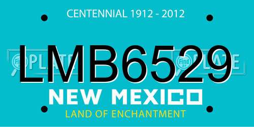 LMB6529 New Mexico License Plate