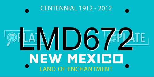 LMD672 New Mexico License Plate