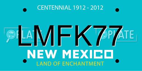 LMFK77 New Mexico License Plate