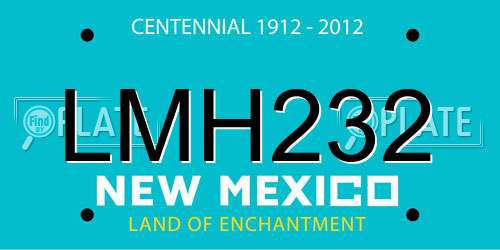 LMH232 New Mexico License Plate