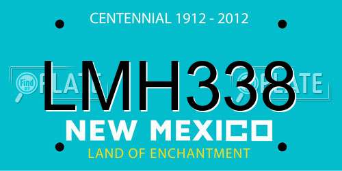 LMH338 New Mexico License Plate