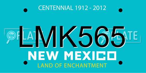 LMK565 New Mexico License Plate