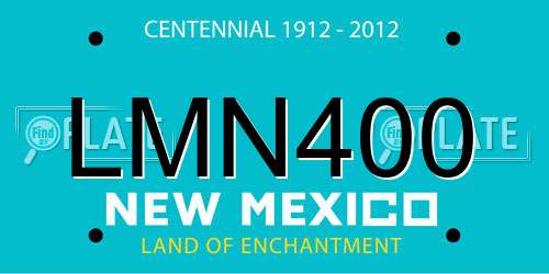 LMN400 New Mexico License Plate