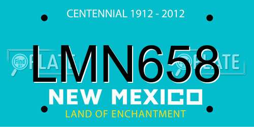 LMN658 New Mexico License Plate