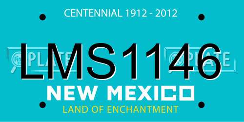 LMS1146 New Mexico License Plate