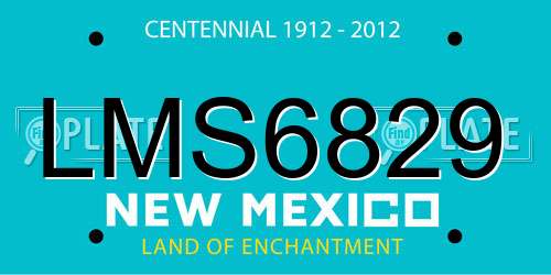 LMS6829 New Mexico License Plate