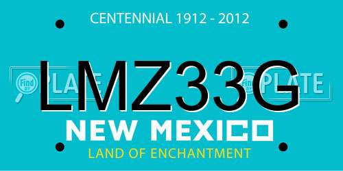 LMZ33G New Mexico License Plate