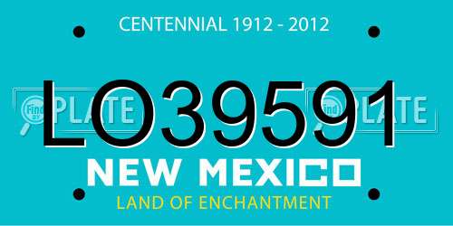 LO39591 New Mexico License Plate
