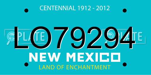 LO79294 New Mexico License Plate