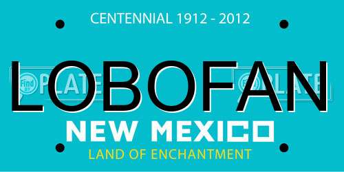 LOBOFAN New Mexico License Plate
