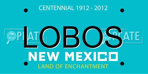 LOBOS New Mexico License Plate