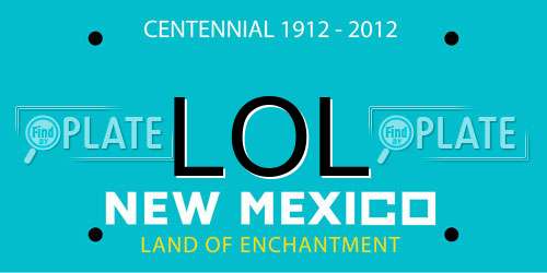 LOL New Mexico License Plate