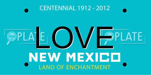 LOVE New Mexico License Plate