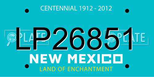 LP26851 New Mexico License Plate