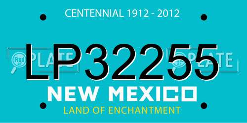 LP32255 New Mexico License Plate