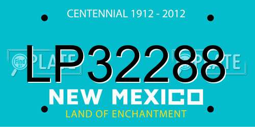 LP32288 New Mexico License Plate