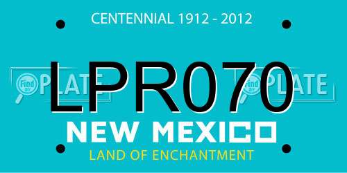 LPR070 New Mexico License Plate