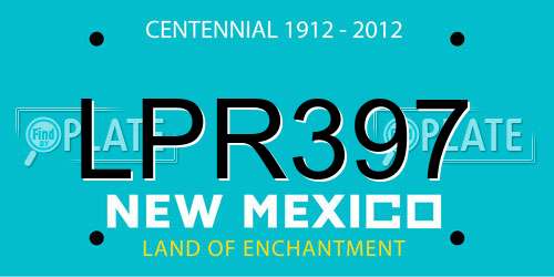 LPR397 New Mexico License Plate