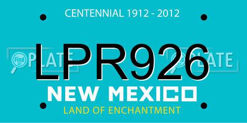 LPR926 New Mexico License Plate