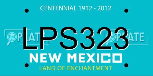 LPS323 New Mexico License Plate