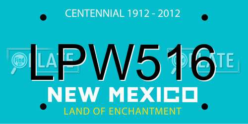 LPW516 New Mexico License Plate