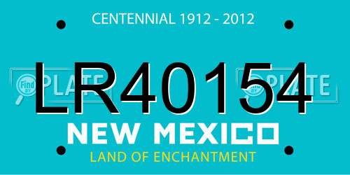 LR40154 New Mexico License Plate