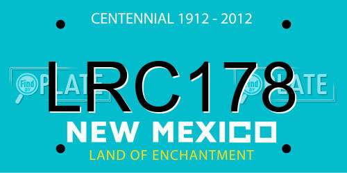 LRC178 New Mexico License Plate