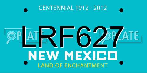 LRF627 New Mexico License Plate